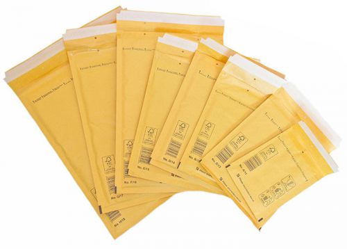 10 x kraft bubble envelopes padded mailers shipping self-seal bags 100x165mm for sale