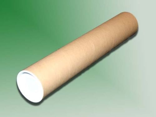 24 units of 2&#034; x 4&#034; cardboard mailing shipping tubes w/ end caps on both ends for sale