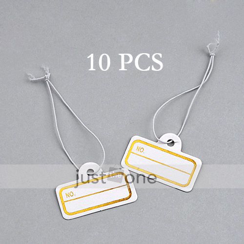 10 pcs 31x15 mm Label Tie String Retail Sale Price Tag Display