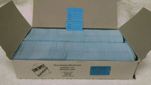 1000 Blue Clothing Tag Perforated Unstrung Price Merchandise Store Tag