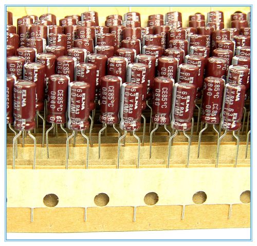 (16pcs) 10uf 63v radial electrolytic capacitor 63v10uf elna for audio series ra3 for sale