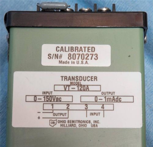 Davis 0-150 Vac 0-1mAdc VT-120A Transducer dq