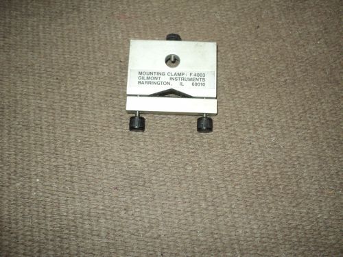 Gilmont Flowmeter Mounting Clamp  F-4003  GF-4003 for Variable Area Flowmeters