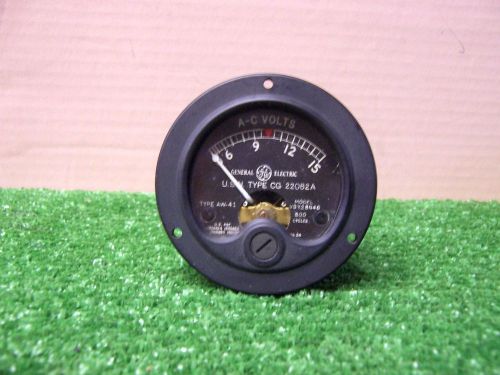 Meter--General Electric--0-15 AC Volts--USN Type CG AW-41-