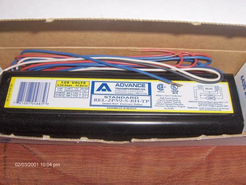 New, Free Ship, Advance REL2P59SRHTP, REL-2P59-S-RH-TP Ballast, For 1 or 2 F96T8