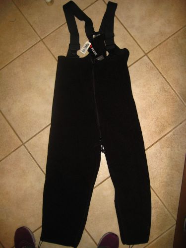 Polartec classic 200 fleece overalls bib ski snow pants black sz med short reg for sale