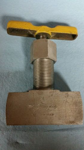 Marsh intrument  10000 psi 3/4 steel needle valve n1516