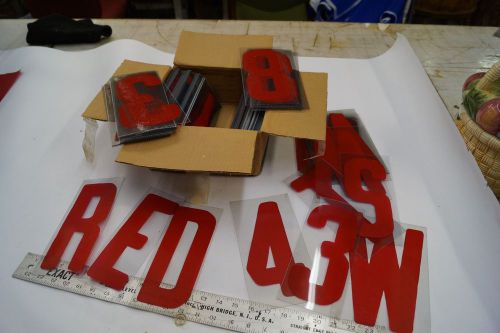8 Inch Flexible Plastic Outdoor Marquee Sign Letters ALL RED, .030 THICKNESS NUM