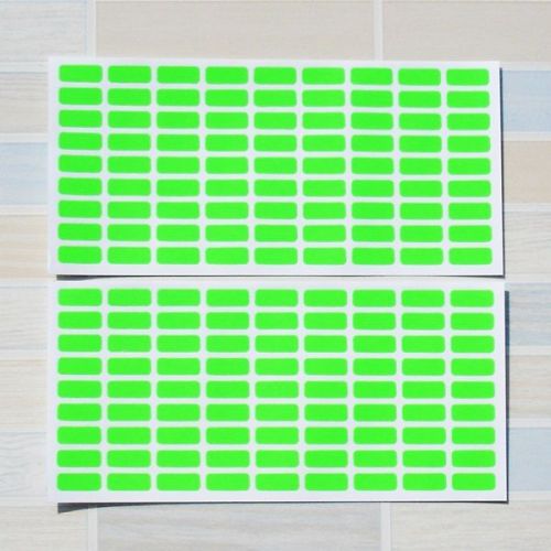 162 Neon Green Color Sticky Labels 8 x 20 mm Price Stickers, Tags Self Adhesive