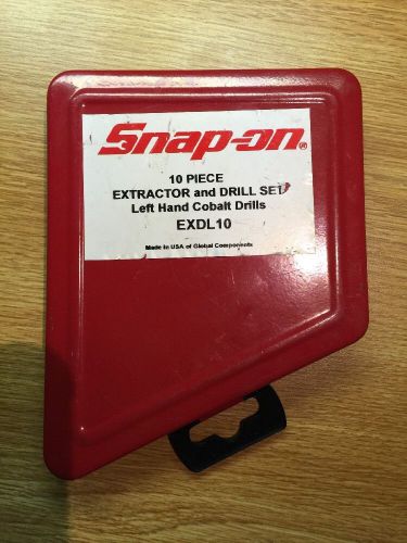 Snap-on Tools EXD10 10-Piece H.S. Cobalt Drill-Extractor Set *NEW*