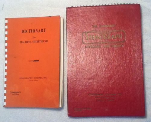 Dictionary For Machine Shorthand 1957 &amp; The Standard Stenograph 1947