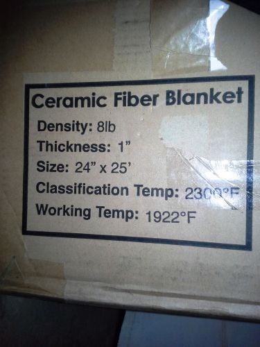 Ceramic fiber blanket (2300°f), ~17&#039; x 24&#034; x 1&#034;, 2300 degrees free shipping for sale