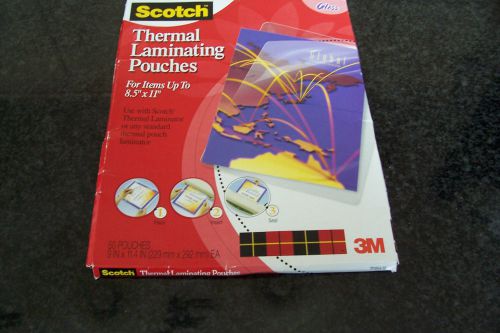 3m scotch thermal laminating pouches fits up to  8.5&#034; x 11&#034; - 34 sheets gloss for sale