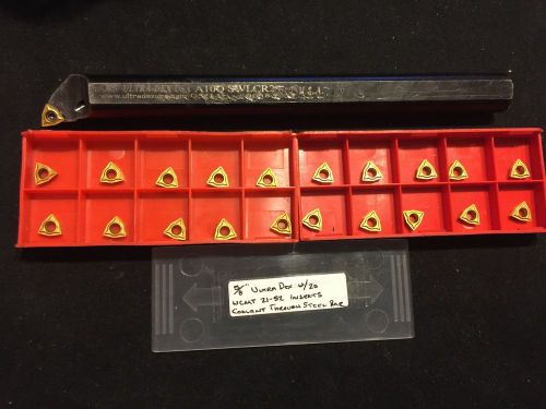 5/8&#034; Ultra Dex A10Q SWLCR2 Bar w/ 20 WCMT 21-52 Tin Coated Carbide Inserts