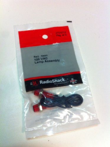 Red • Neon 120 VAC Lamp Assembly #272-0712 By RadioShack