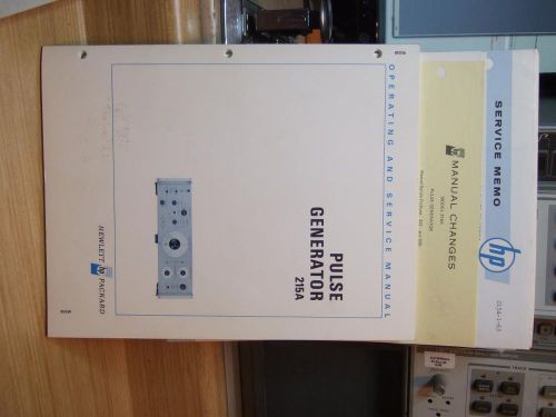 HP 215A Pulse Generator Operating and service manual