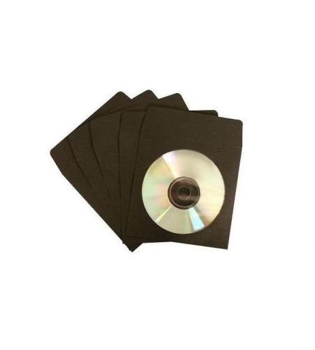 NEW Generic CDSLV-100-BK Premium Thick Black Paper CD/DVD Sleeves Envelope