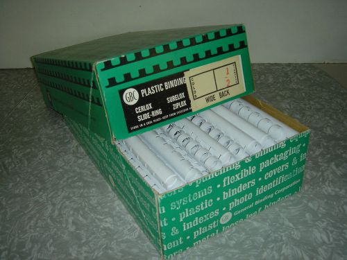 100 general binding corp gbc plastic comb spine binding rings white 5/8 x 11 new for sale