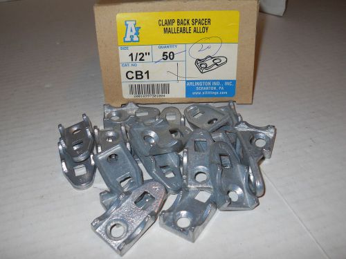 20 Arlington Industries 1/2&#034; Clamp Back Spacers Malleable Alloy #CB1 New