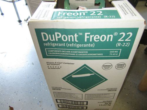 R22 Dupont Freon 30 lbs Refrigerant Cylinder -- Never Opened  --  NEW!