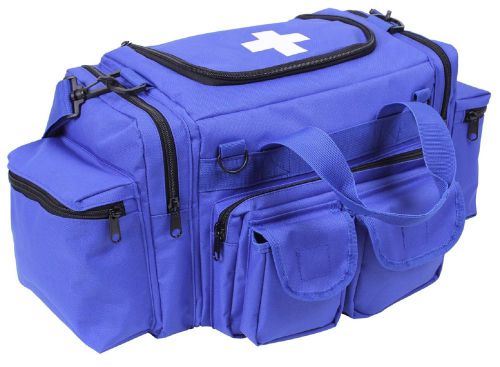 Blue EMT Field Bag w/ Cross - Rothco 22&#034; 6-Pocket Medic Emergency Shoulder Bag