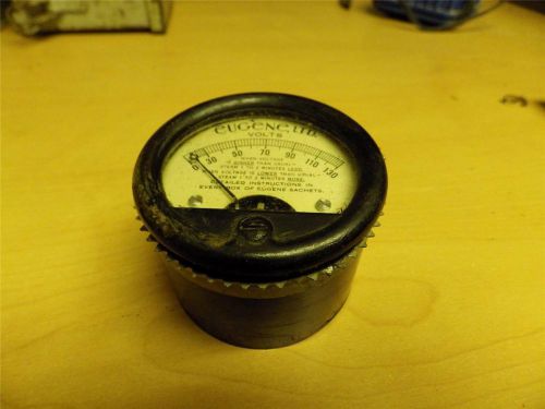 Rare Eugene Sachets LTD volt meter steampunk art deco steam voltage meter..2 5/8