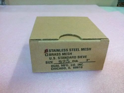 US Standard Sieve Series ASTM E-11 Sieve Size No 325 DIA 3&#034; Stainless Steel Mesh