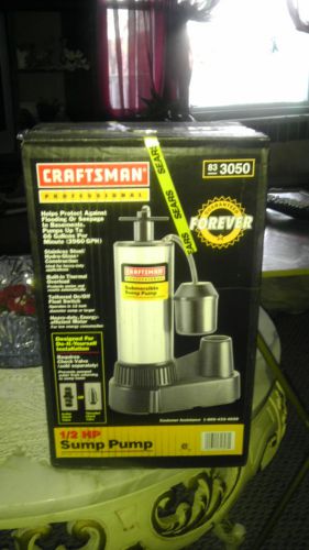 Craftsman 1/2 HP Sump Pump  3050  NEW Sealed Box