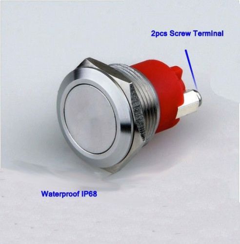 200ps/carton 19mm stainless steel anti-vandal push button switch waterproof ip67 for sale