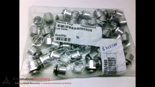 HARTING 73000005322 - PACK OF 50 - ADAPTER FITTING M20 MALE THREAD, NEW