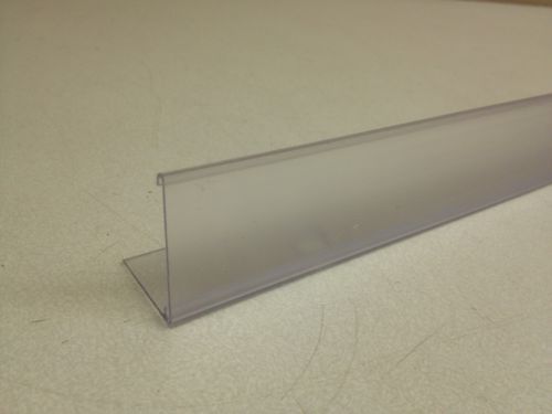 Case 100 clear 48&#034; front fence 1.5&#034; + price label channel gondola shelf shelving for sale