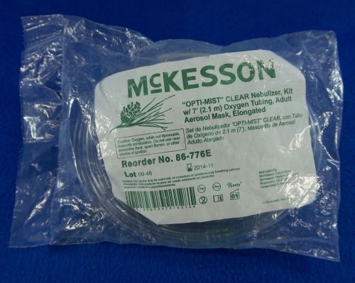 Opti-mist nebulizer kit 7’ oxygen tube adult aerosol mask elongated 86-776e for sale