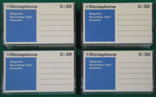 DICTAPHONE Standard Magnetic Recording Tape CASSETTE C-30 - LOT of 4