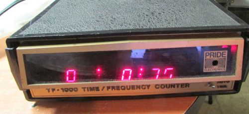 PRIDE TF-1000 FREQUENCY COUNTER / CLOCK IN LINE COAX TYPE - UNIT NOT WORKING