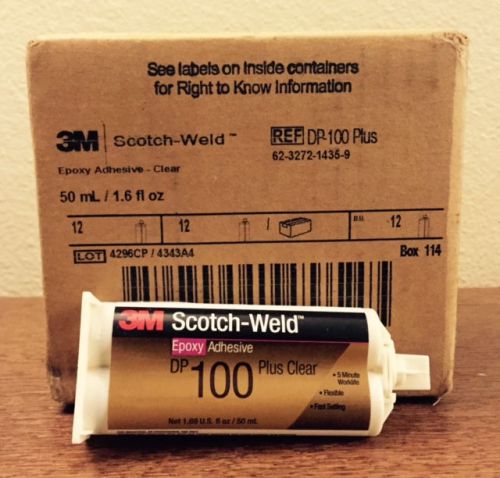3M Scotch-Weld Epoxy Adhesive DP100 Plus Clear 50mL (Case of 12)