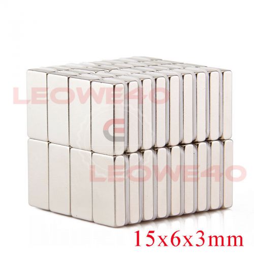 10/25/50x n50 15x6x3mm rectangular magnet rare earth neodymium n714 from london for sale