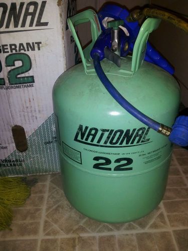 Partial tank 30lbs tank r22  tankweight is 16 lbs so I would say 10 lbs  left in