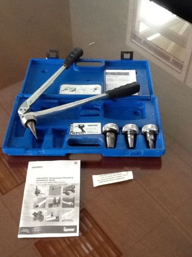 Wirsbo uponor pipe expander w/3 heads 1/2, 3/4, 1&#034; for sale
