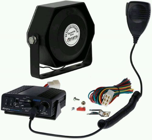 Abrams 100 Watt Siren System Mechanical Tones Comes with PA Microphone &amp; Speaker