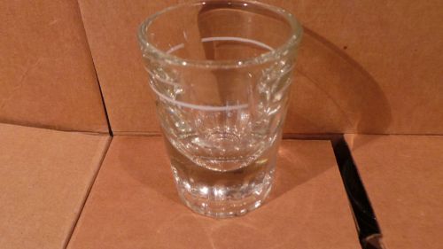2 dozen SHOT GLASSES - Clear with white stripe - Quantity: 24
