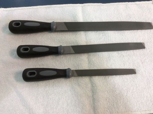 Simonds Mill File set of 3 6&#034;, 8&#034;,10&#034; with ERGO handle &#034;NEW&#034;