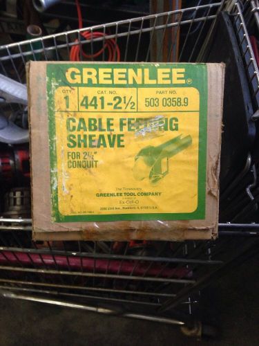 Greenlee 441-2-1/2 feeding sheave for 2-1/2&#034; conduit nib brand newbbb for sale