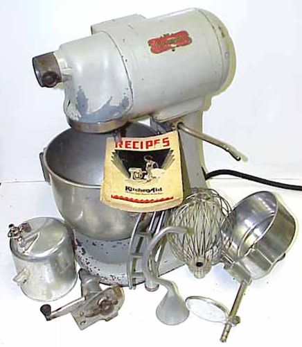 Vintage kitchenaid model g 1931 stand mixer 3 speed w/attachments &amp; orig manual for sale