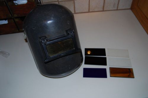 Vintage jackson hardhat welding helmet combo 4 extra lens cobalt blue steampunk for sale