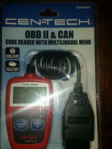 Centech OBD II &amp; CAN Code Reader with Multilingual Menu 98568