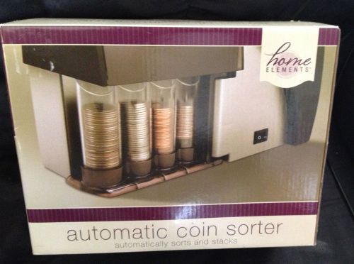 NEW Home Elements AUTOMATIC COIN MONEY SORTER with Wrappers