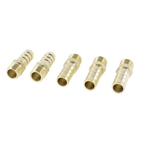 5pcs brass 8mm gas pipe hose barb 1/8&#034;pt male thread joints fittings for sale