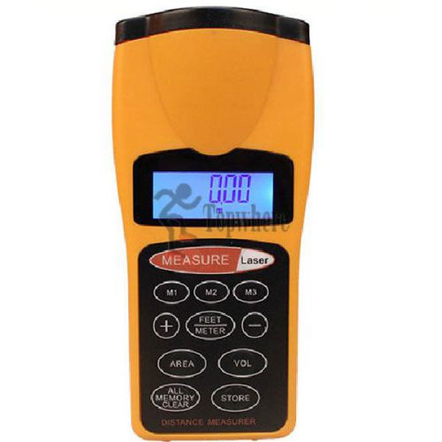 1.8&#034; lcd digital ultrasonic distance measurer range finder w/ red laser pointer for sale