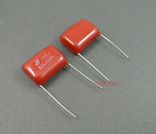 10pcs CBB capacitor metallized  0.82uF 820nF 824J 630V