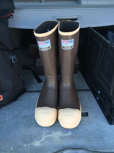 XTRATUF 22273G Men&#039;s Size 13 16&#034; Waterproof Insulated Steel Toe Boots Tan USA